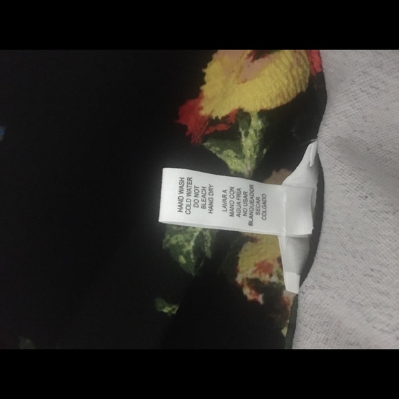 Juniors black floral skater dress size L - Picture 5 of 5